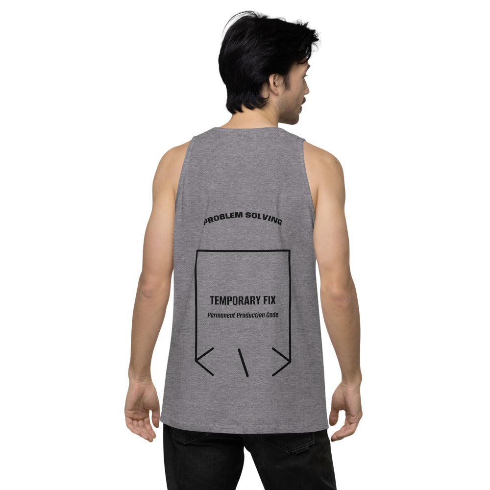 Temporary Fix — Athletic Heather Black back mockup