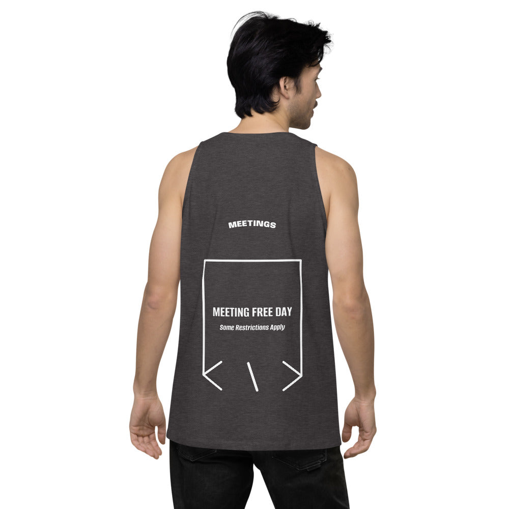 Meeting Free Day — Charcoal Heather White back mockup
