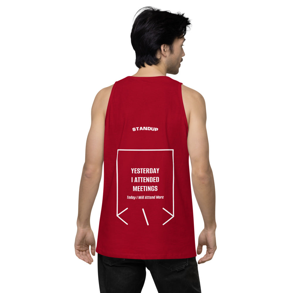 Yesterday I Attended Meetings — Red White back mockup