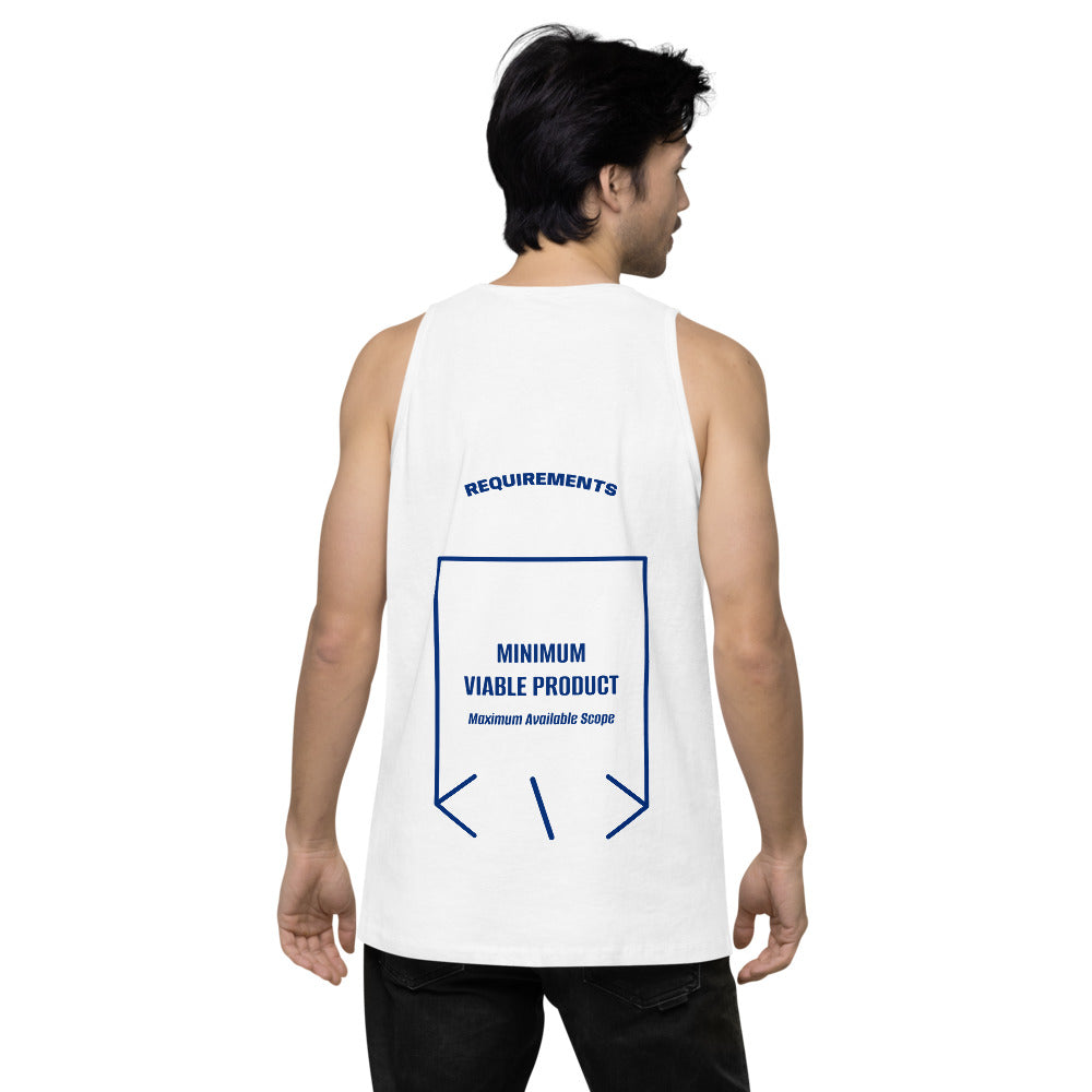 Minimum Viable Product — White Team Royal back mockup