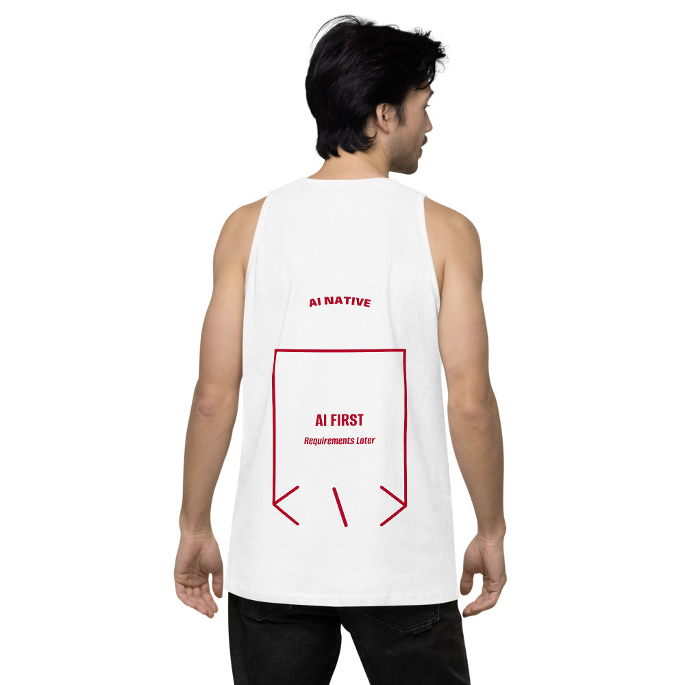 AI First — White Red back mockup