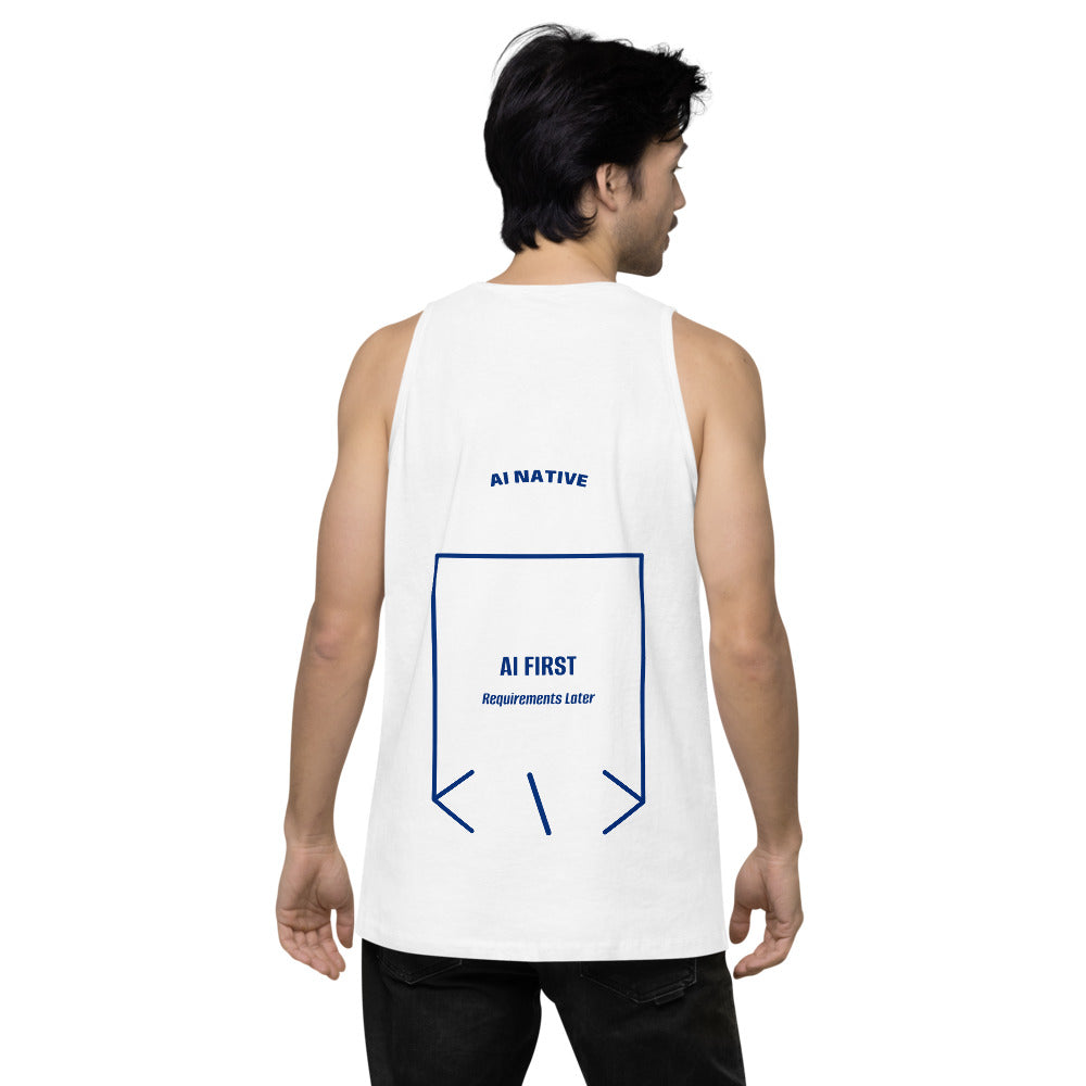 AI First — White Team Royal back mockup