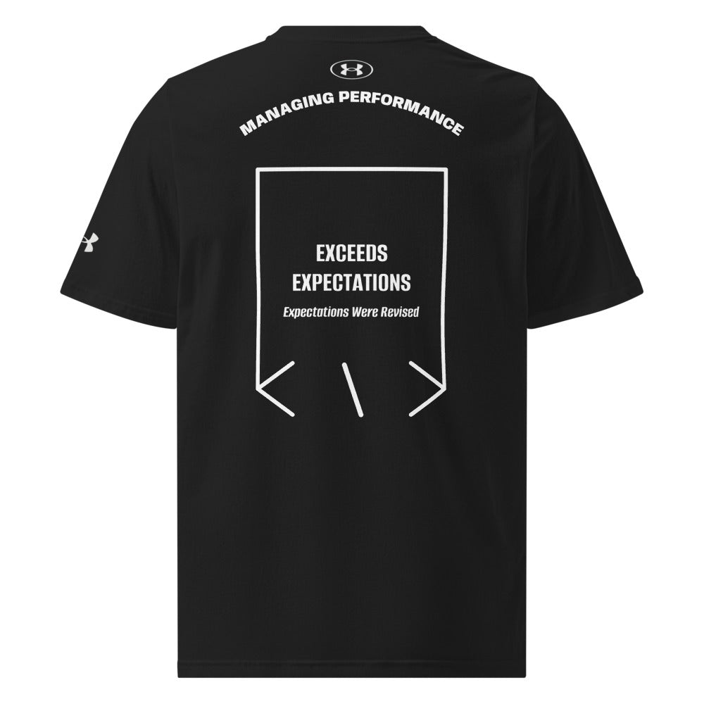 Exceeds Expectations — Black White back mockup