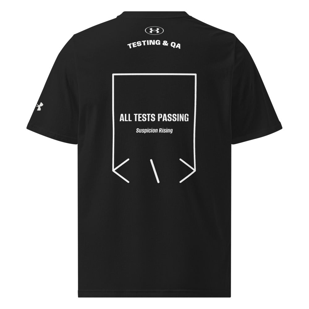 All Tests Passing — Black White back mockup