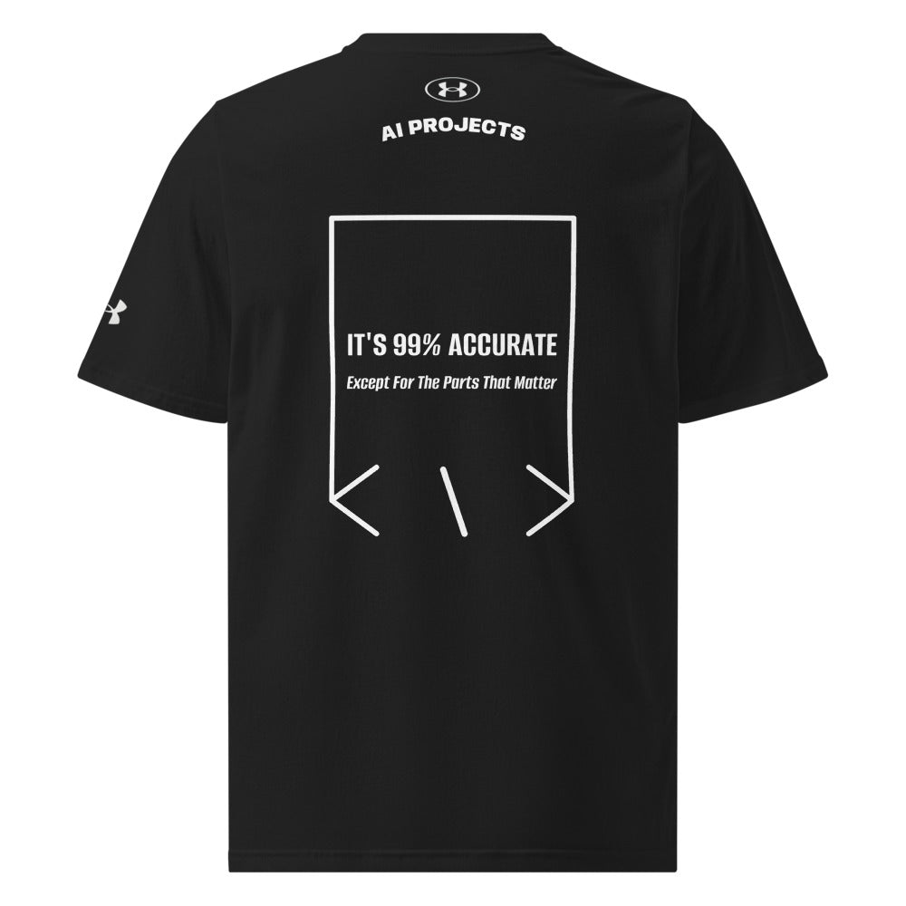 It's 99% Accurate — Black White back mockup