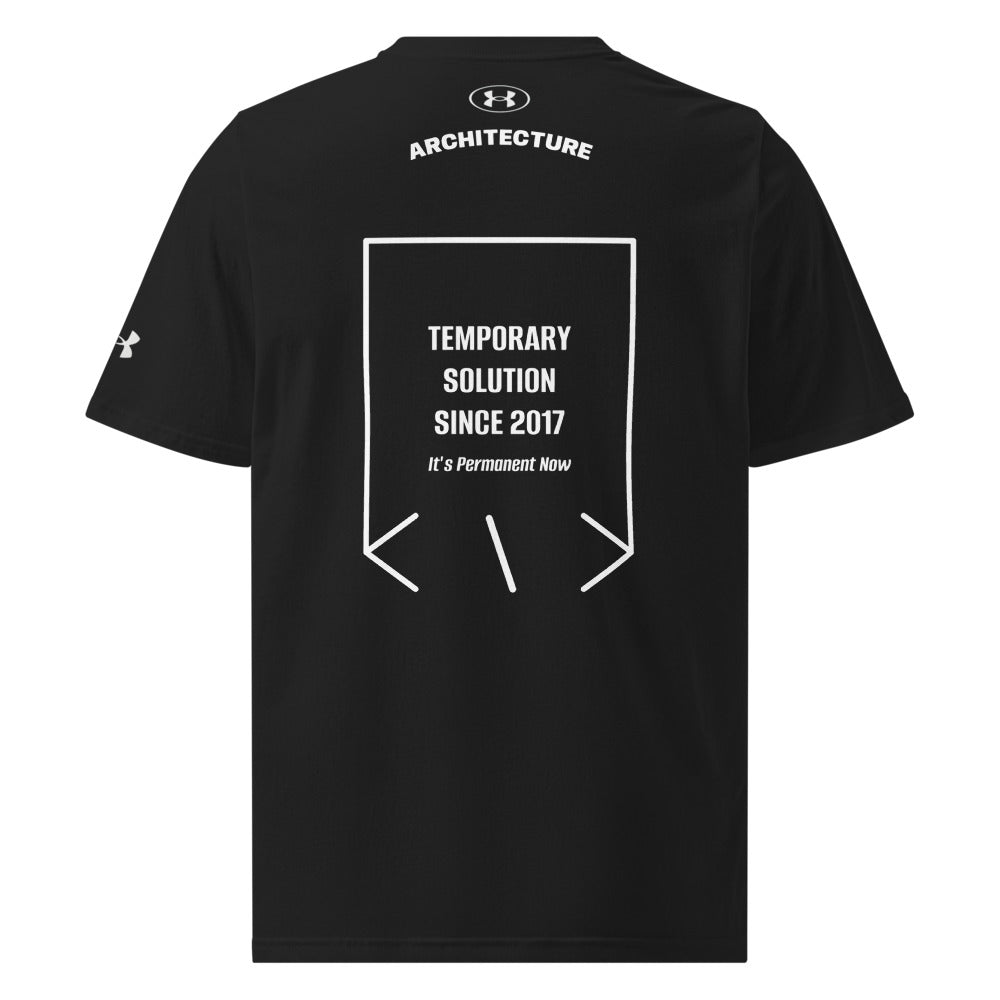 Temporary Solution Since 2017 — Black White back mockup