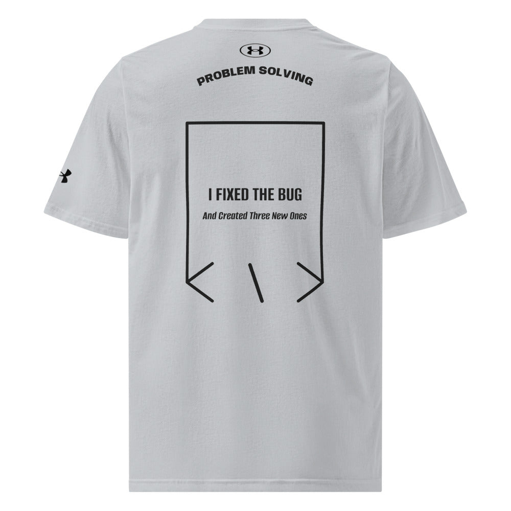 I Fixed The Bug — Grey Black back mockup