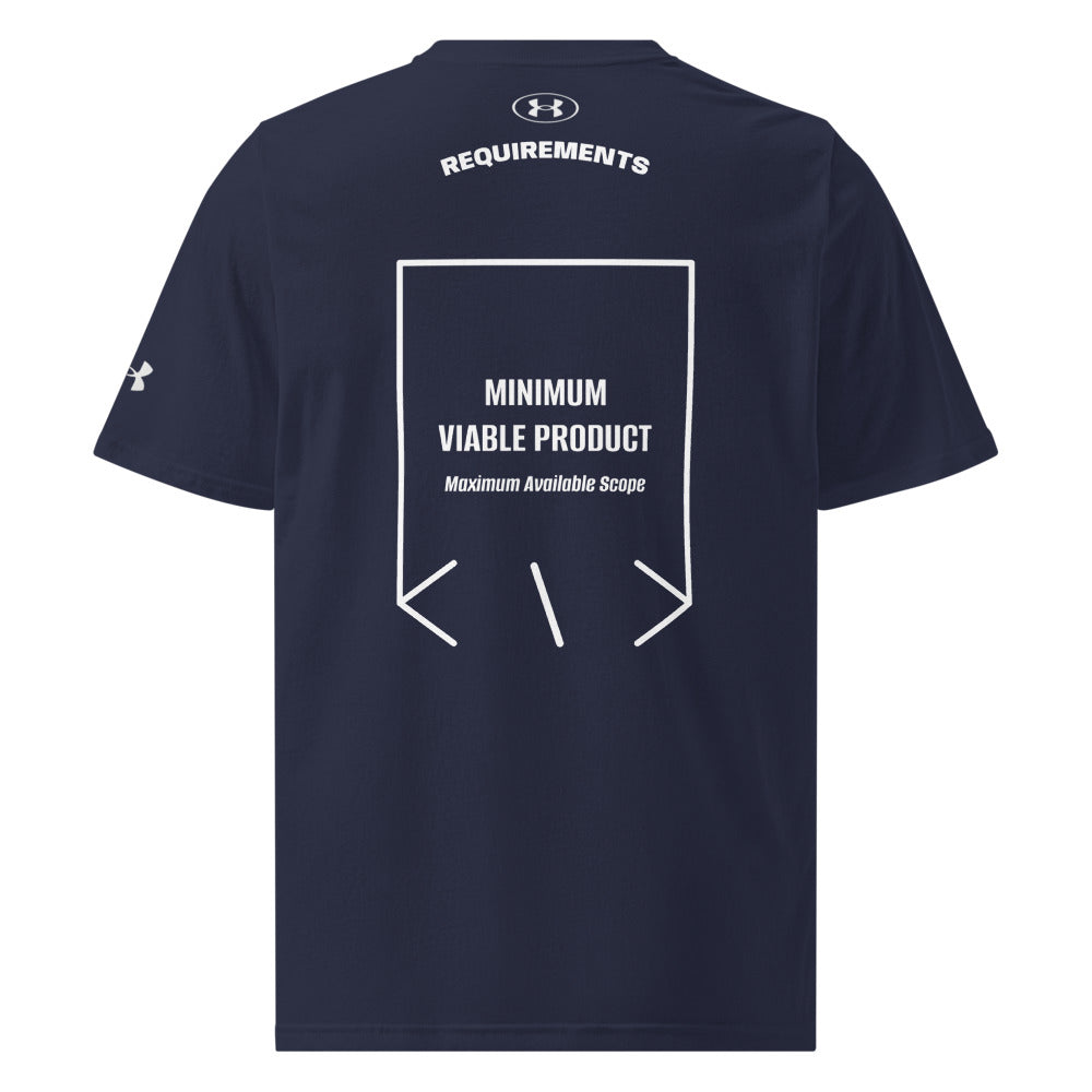 Minimum Viable Product — Navy White back mockup