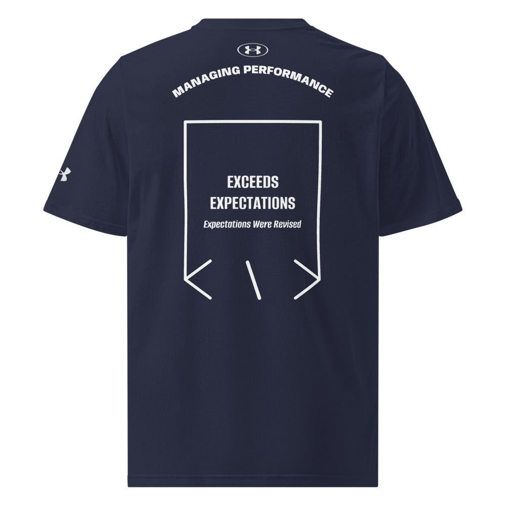 Exceeds Expectations — Navy White back mockup