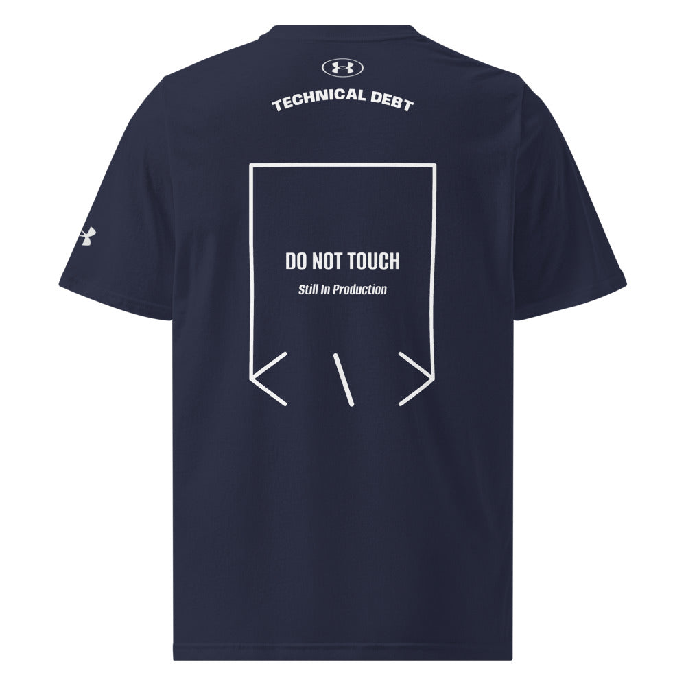 Do Not Touch — Navy White back mockup