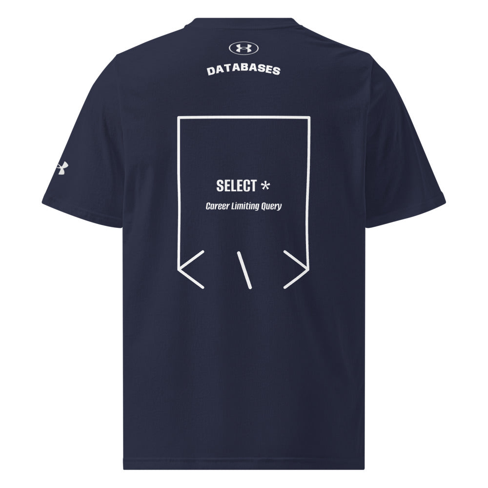 SELECT * — Navy White back mockup