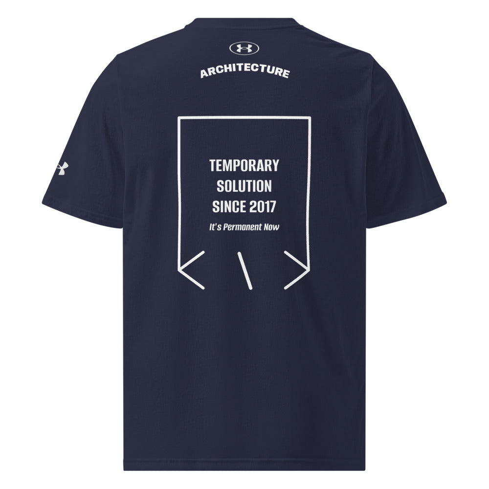 Temporary Solution Since 2017 — Navy White back mockup