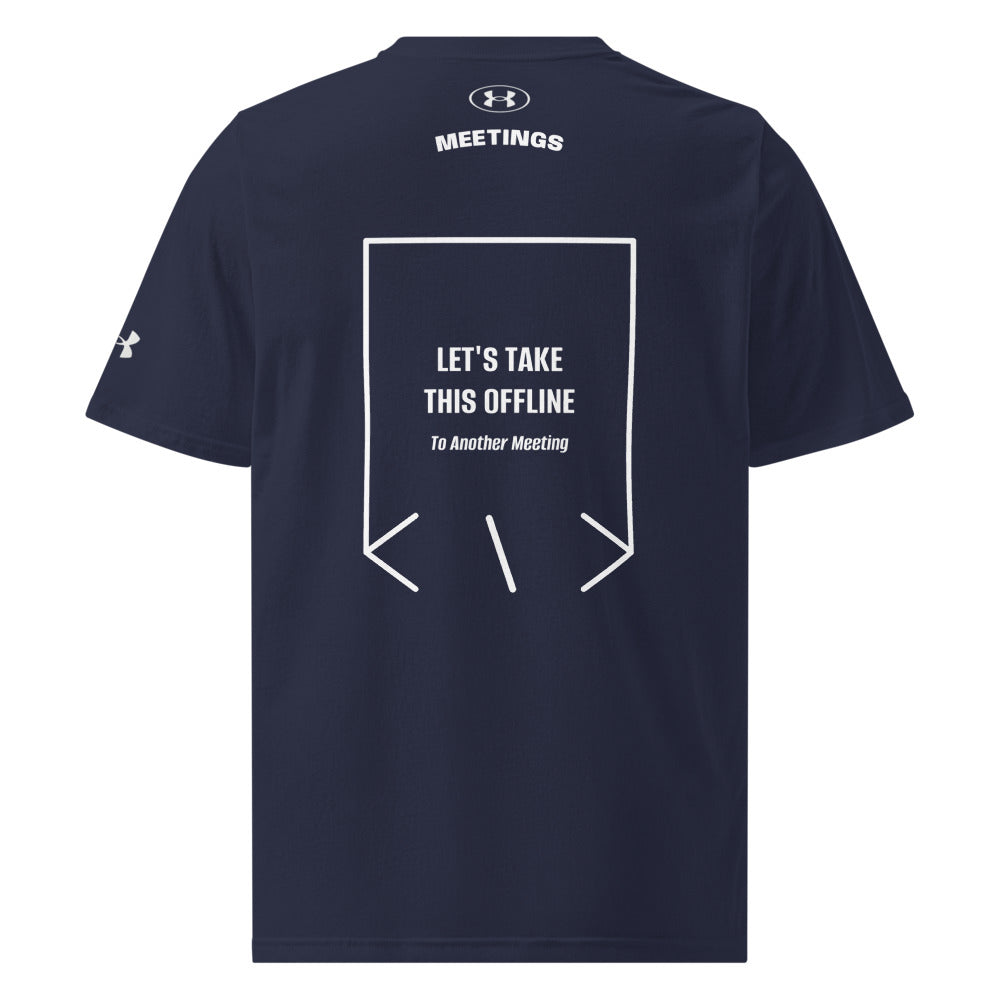Let's Take This Offline — Navy White back mockup