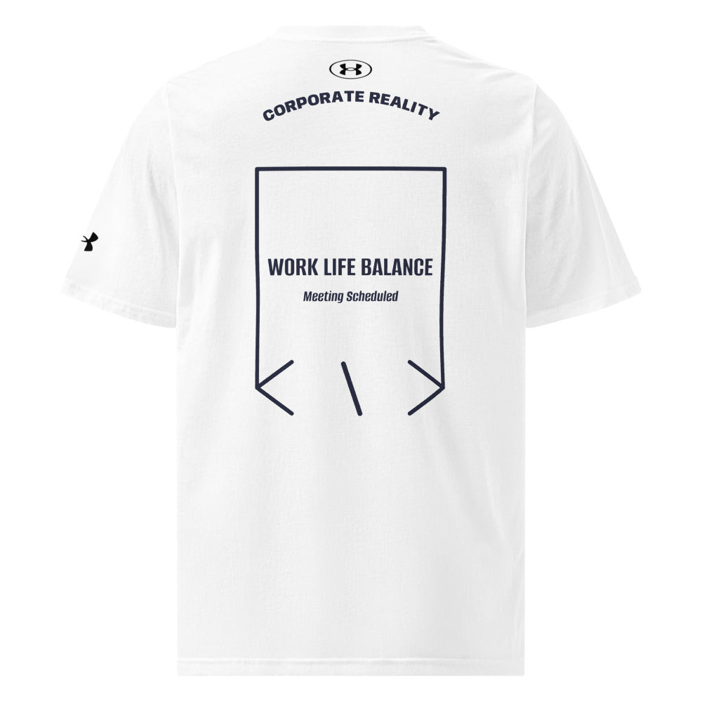 Work Life Balance — White Navy back mockup