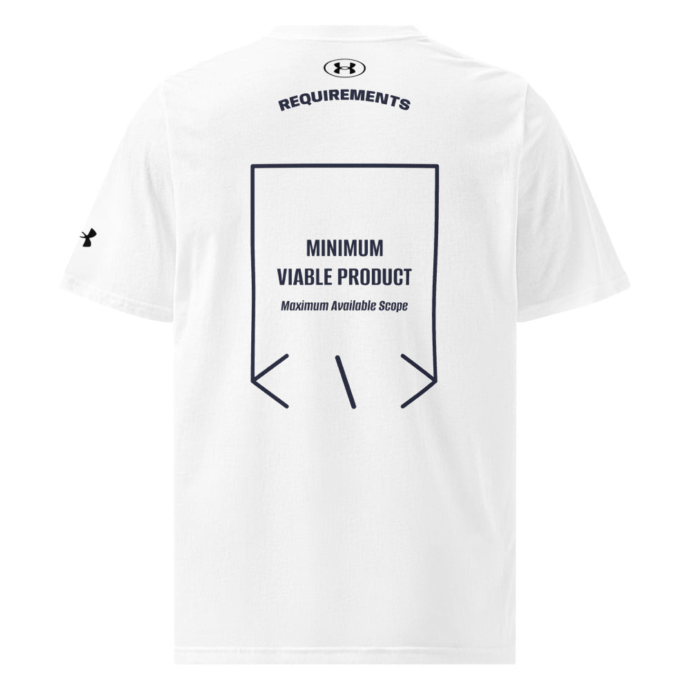 Minimum Viable Product — White Navy back mockup