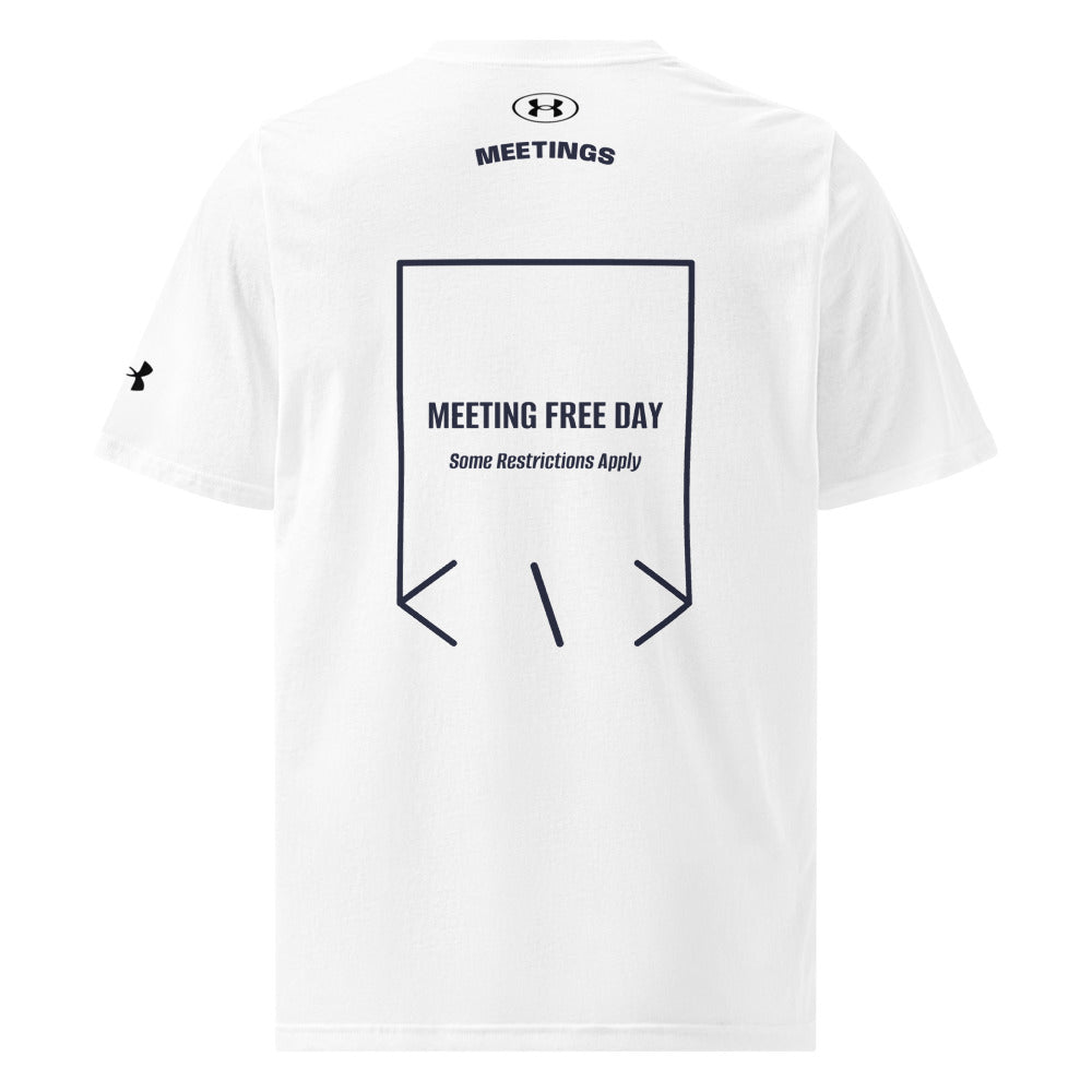 Meeting Free Day — White Navy back mockup