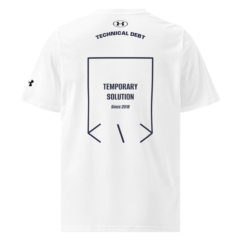 Temporary Solution — White Navy back mockup