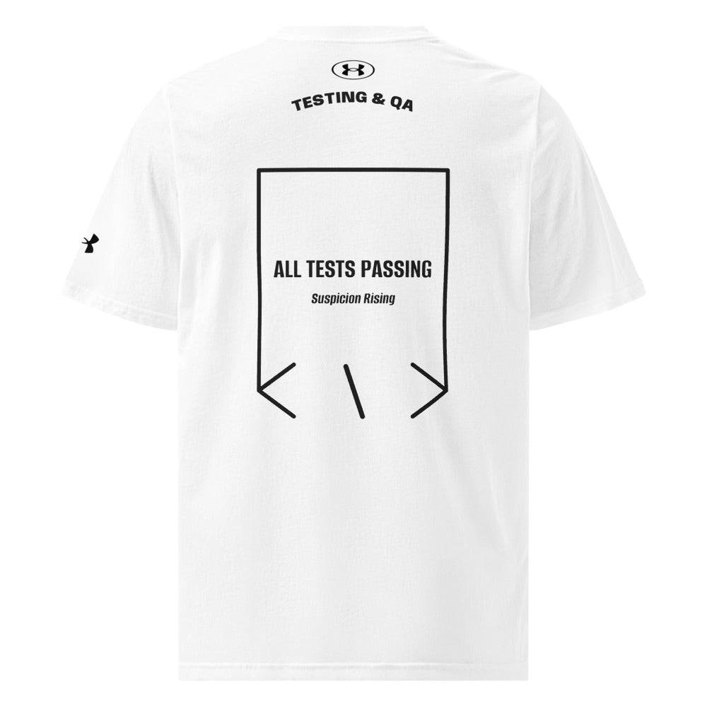 All Tests Passing — White Black back mockup