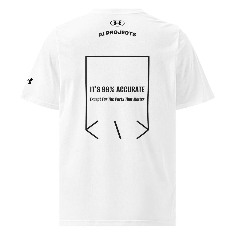 It's 99% Accurate — White Black back mockup