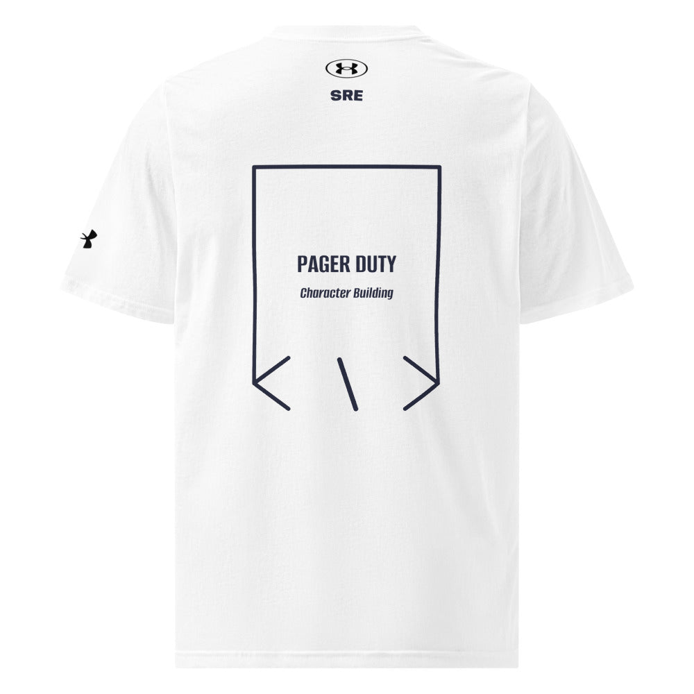 Pager Duty — White Navy back mockup