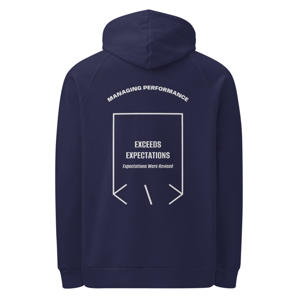 Exceeds Expectations — Navy Grey back mockup