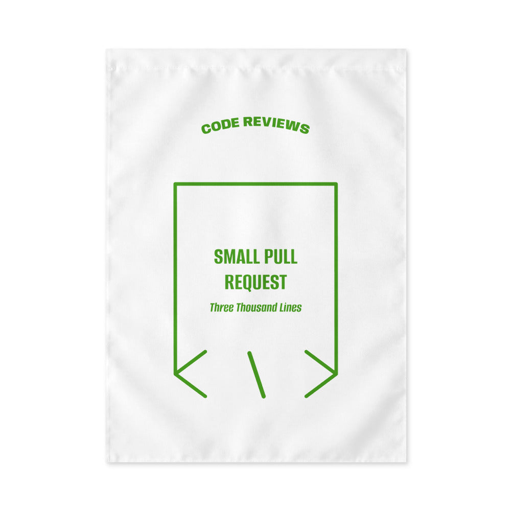 Small Pull Request — White Green back mockup
