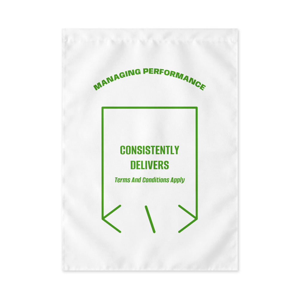 Consistently Delivers — White Green back mockup