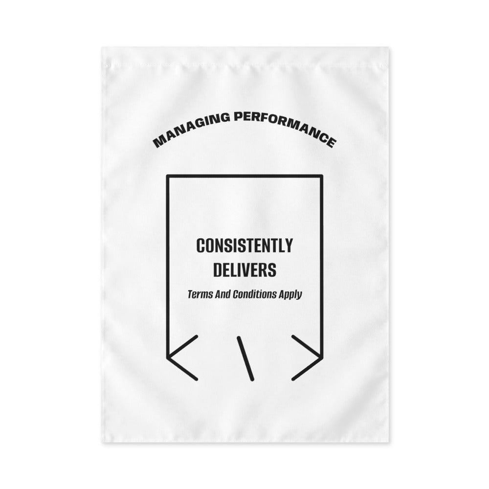 Consistently Delivers — White Black back mockup