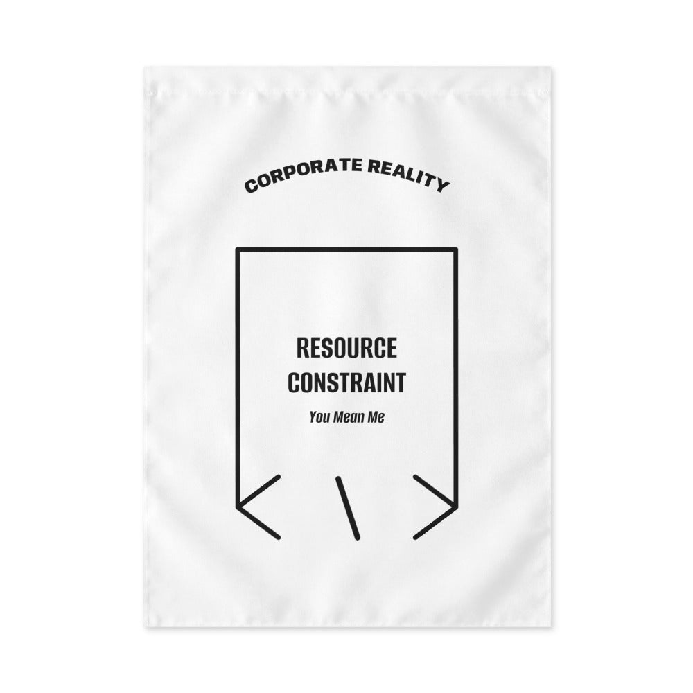 Resource Constraint — White Black back mockup