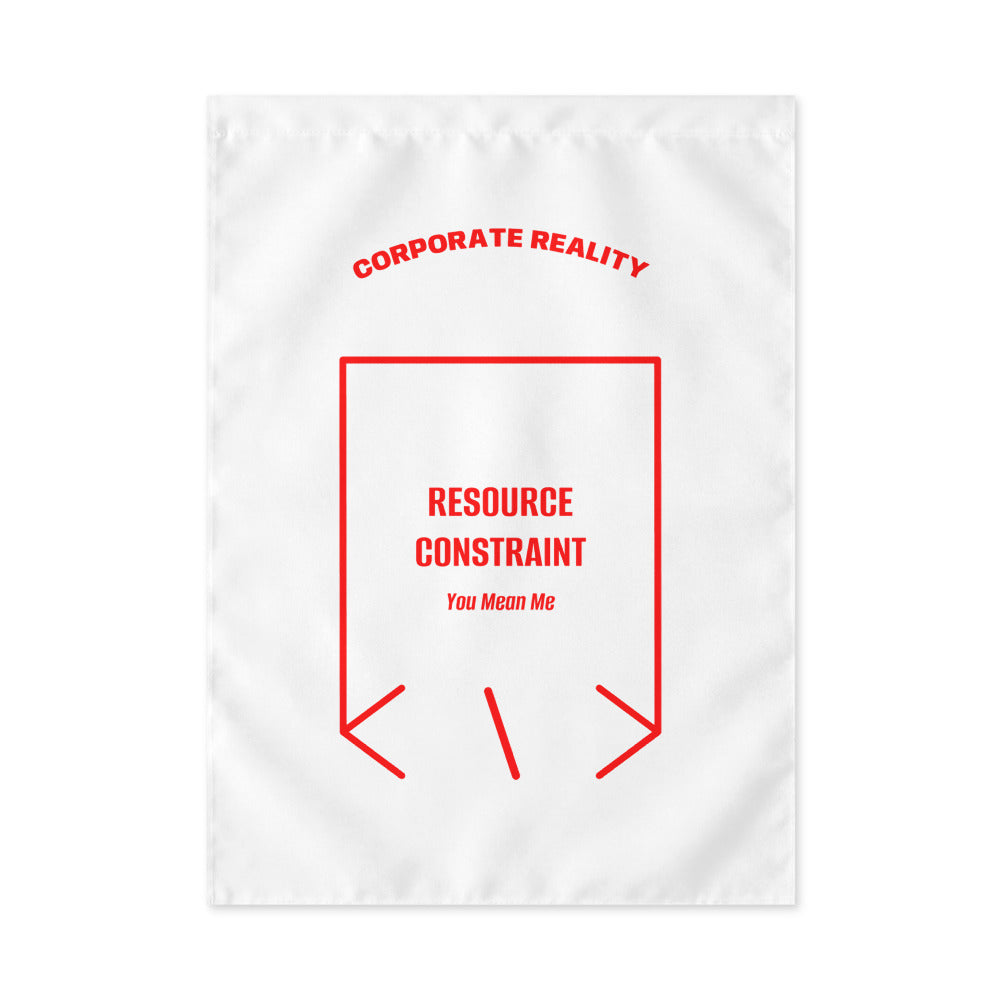 Resource Constraint — White Red back mockup