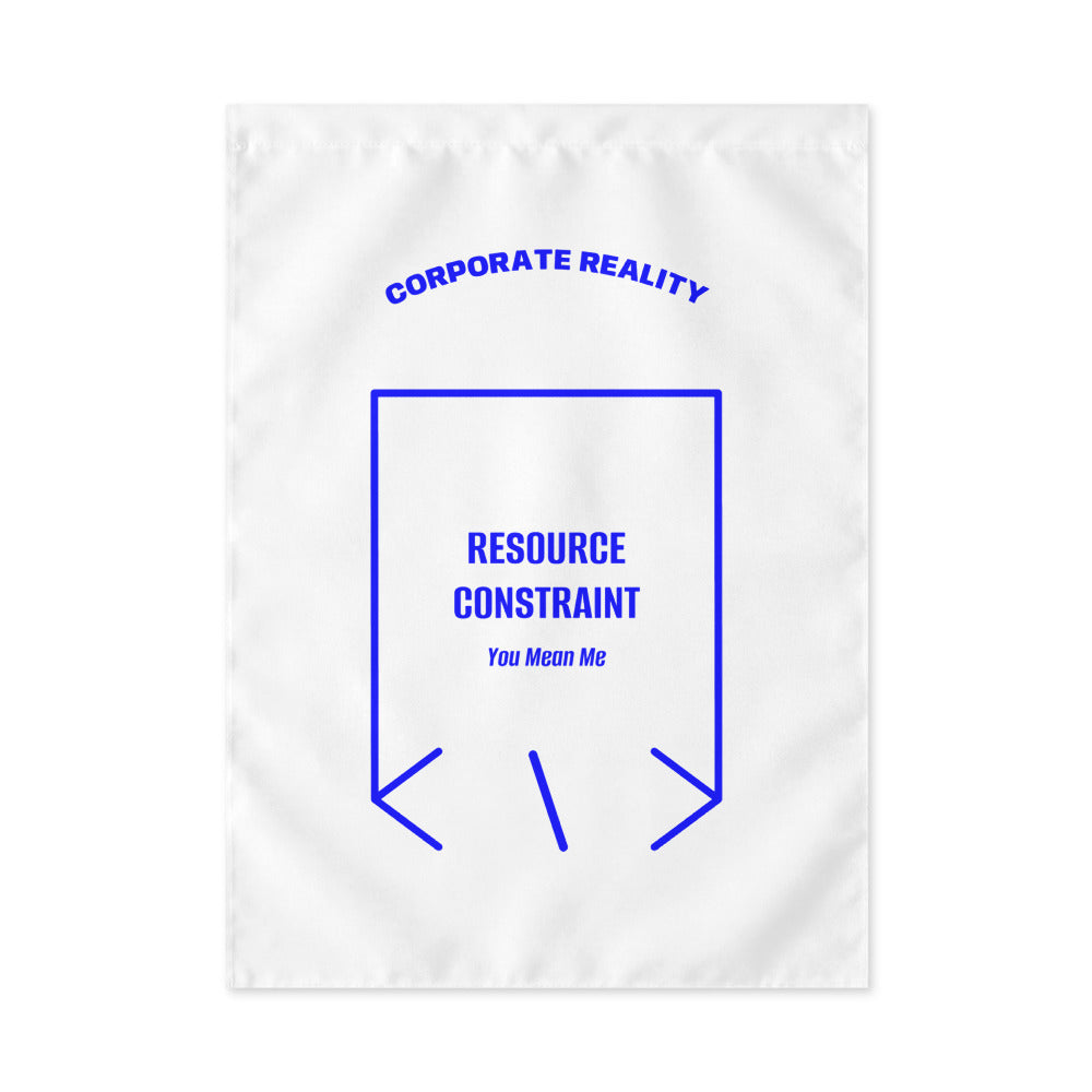 Resource Constraint — White Blue back mockup