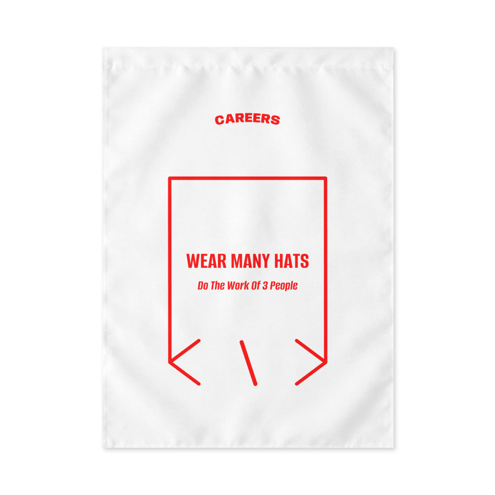 Wear Many Hats — White Red back mockup