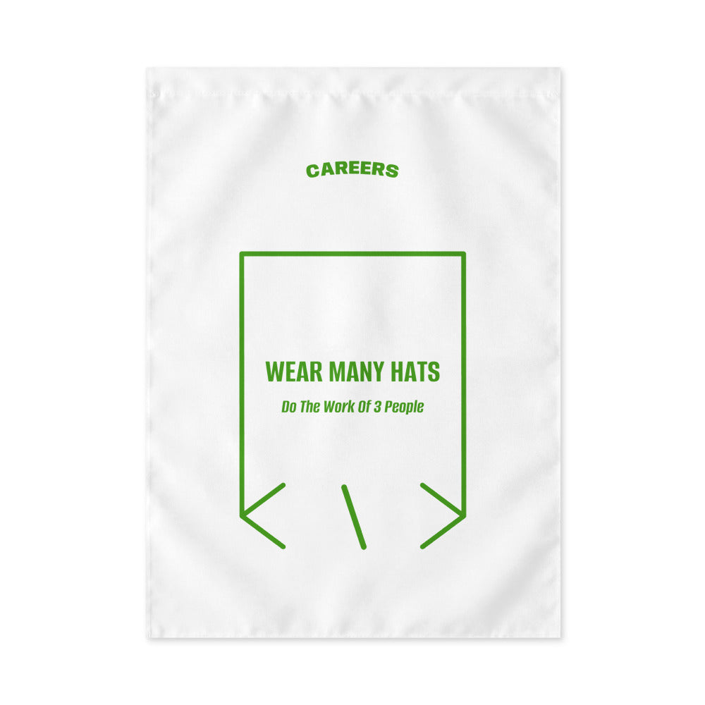 Wear Many Hats — White Green back mockup