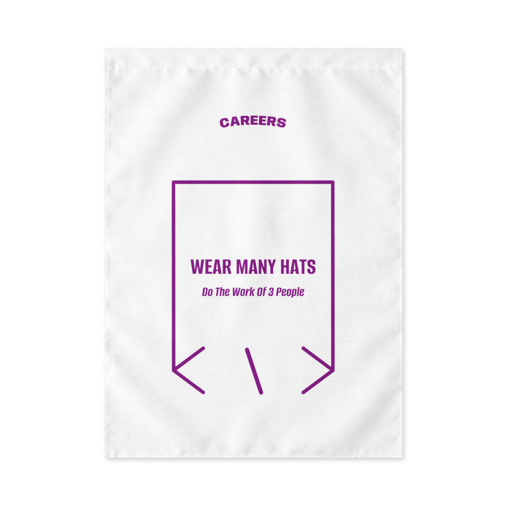 Wear Many Hats — White Purple back mockup