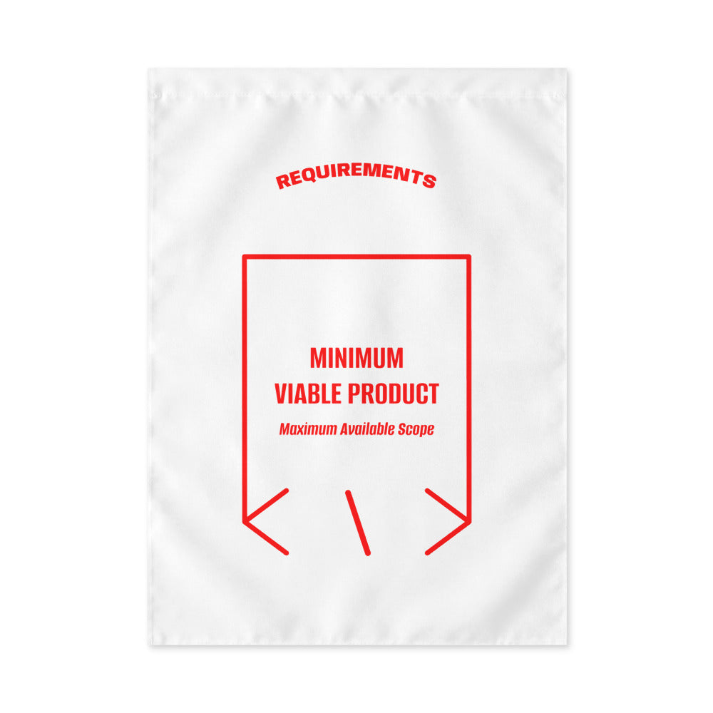 Minimum Viable Product — White Red back mockup