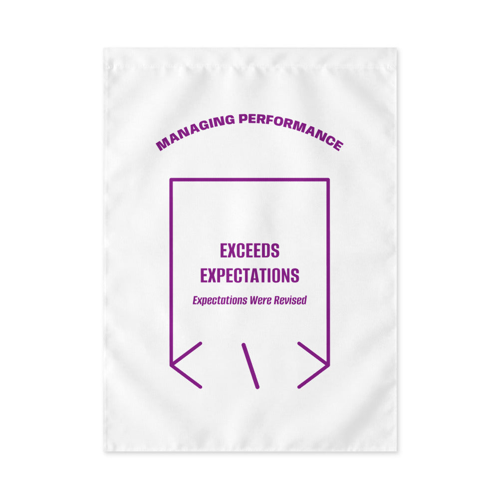 Exceeds Expectations — White Purple back mockup