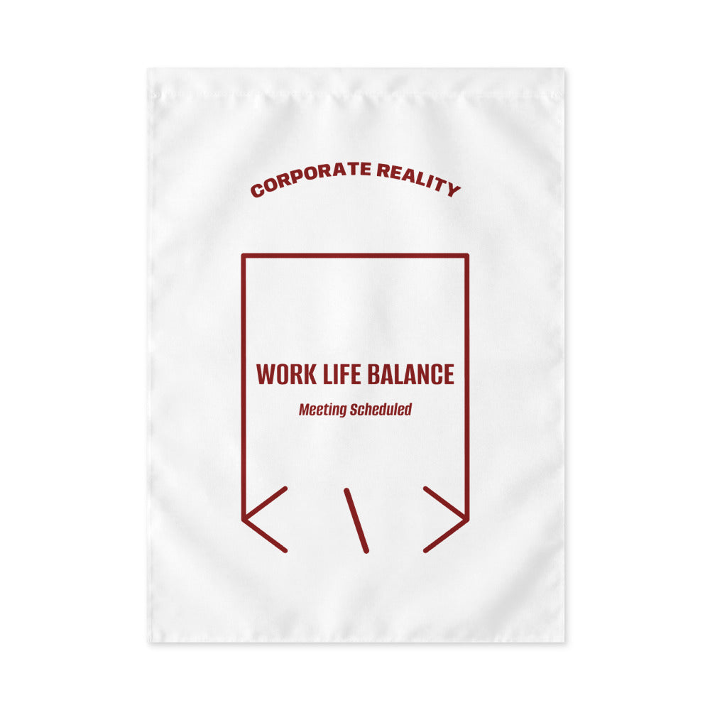Work Life Balance — White Maroon back mockup
