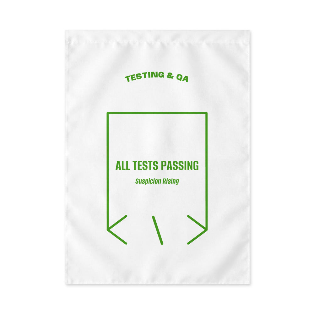 All Tests Passing — White Green back mockup