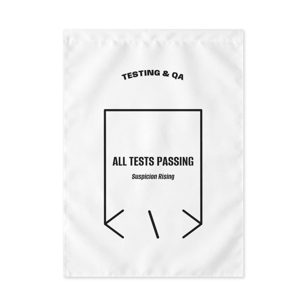 All Tests Passing — White Black back mockup
