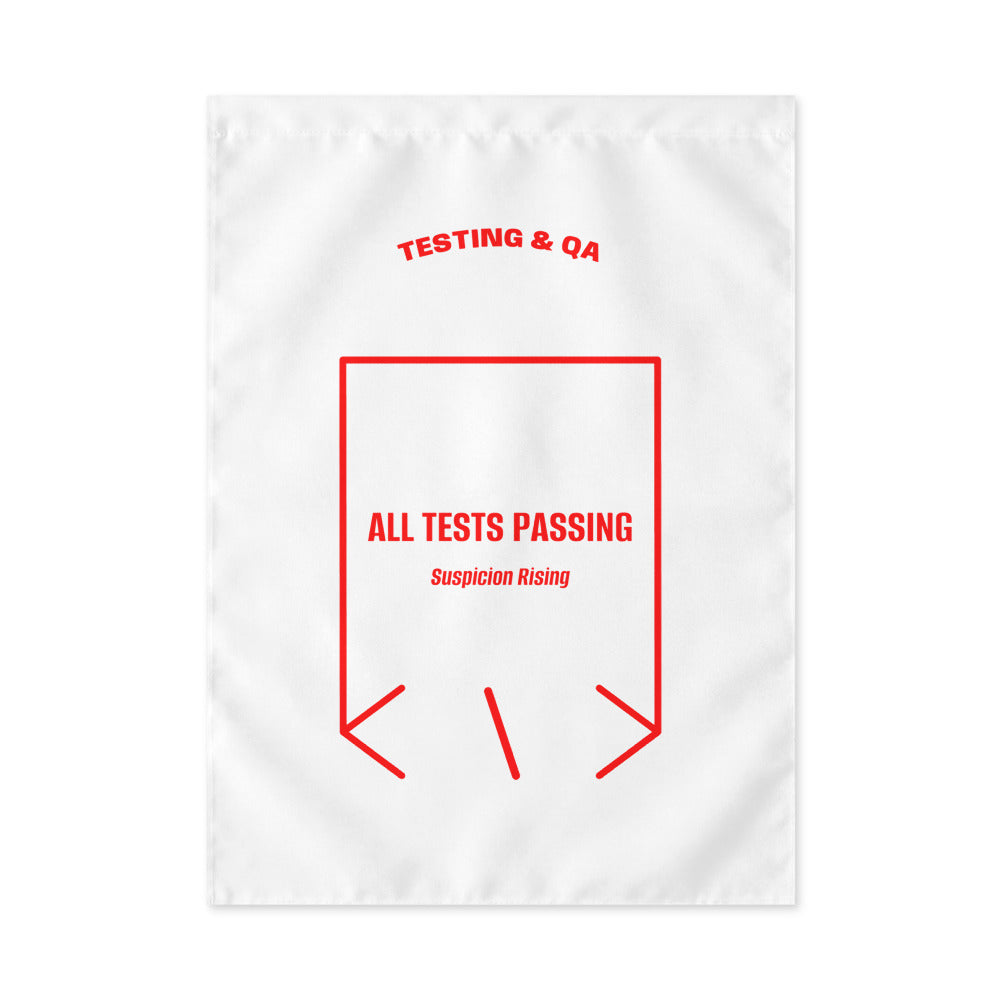 All Tests Passing — White Red back mockup