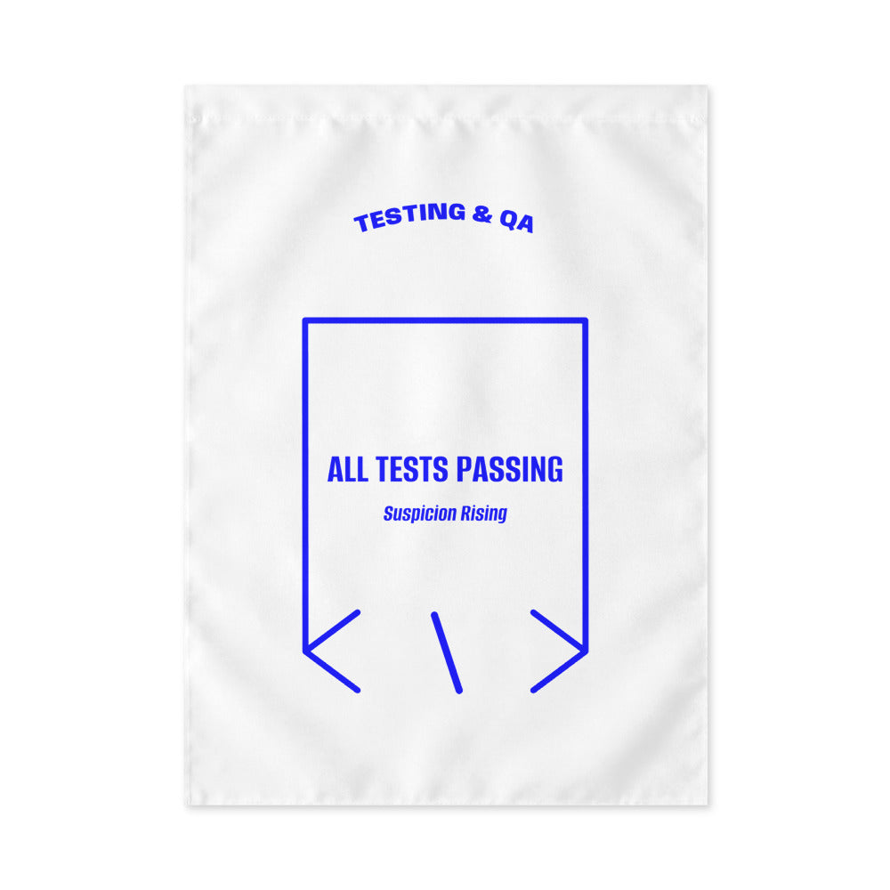 All Tests Passing — White Blue back mockup