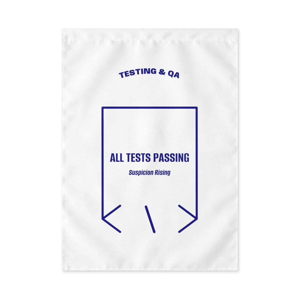 All Tests Passing — White Navy back mockup