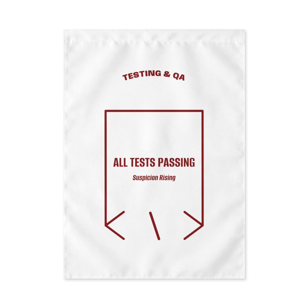 All Tests Passing — White Maroon back mockup