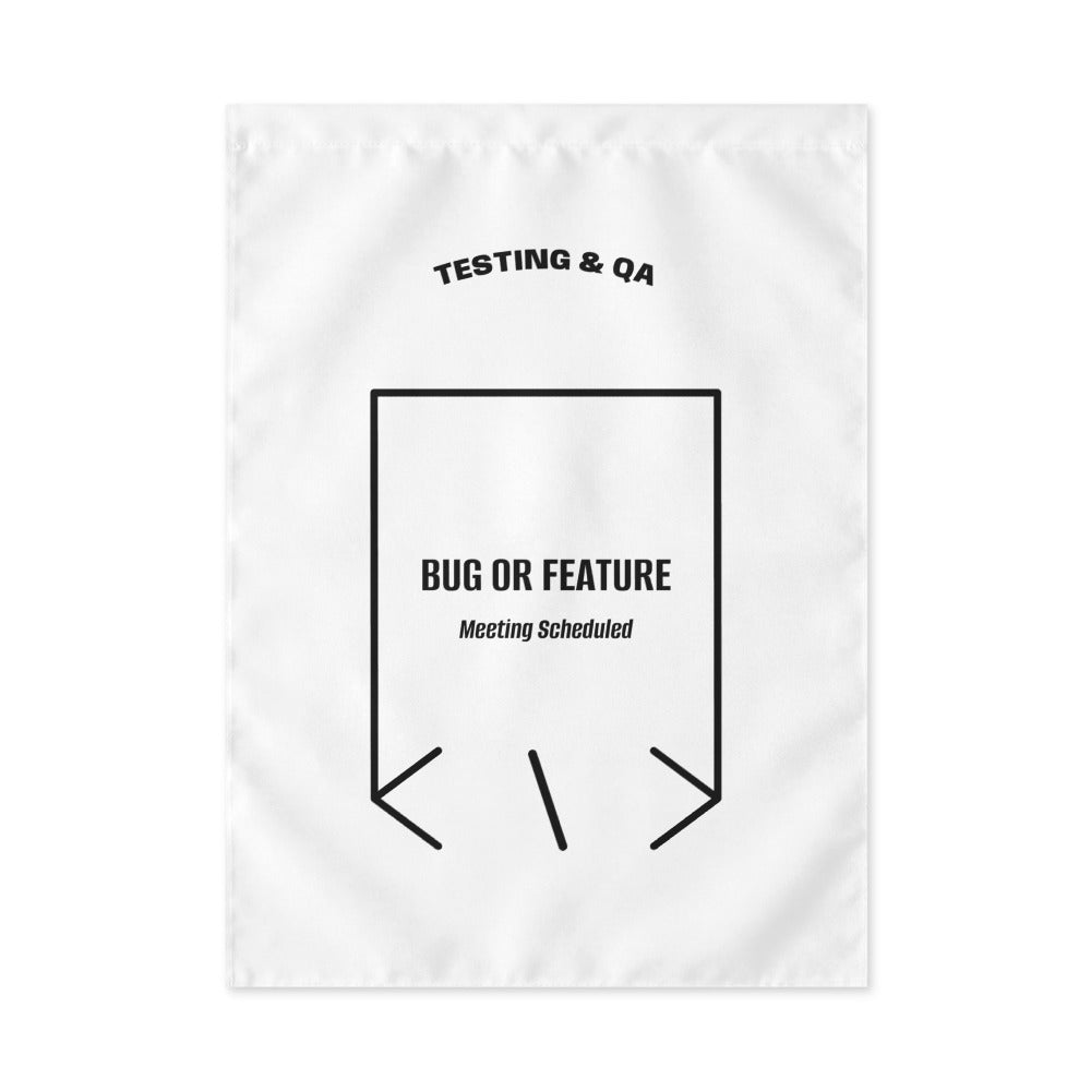 Bug Or Feature — White Black back mockup
