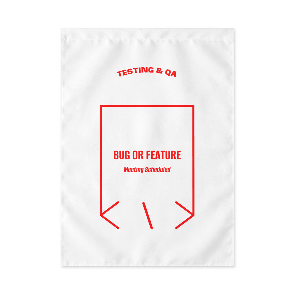 Bug Or Feature — White Red back mockup