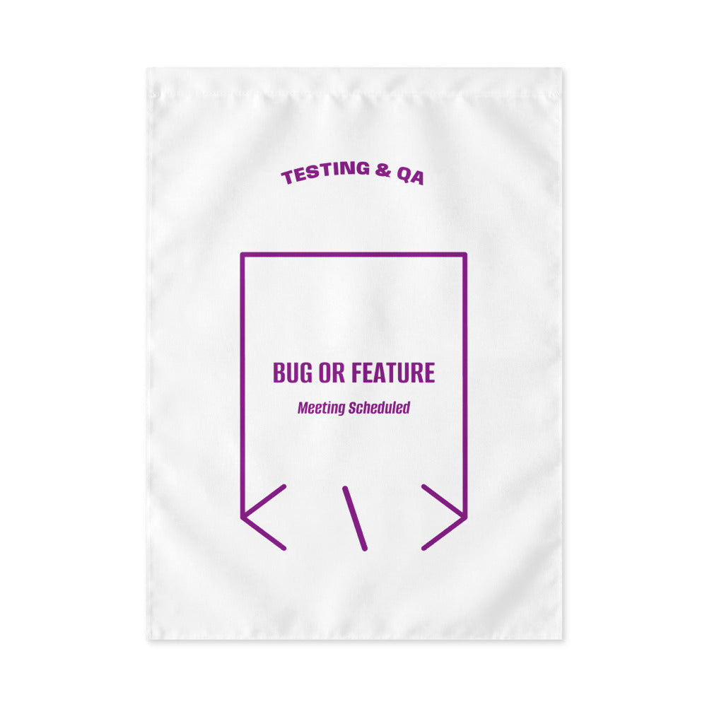 Bug Or Feature — White Purple back mockup