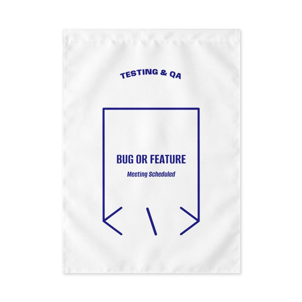 Bug Or Feature — White Navy back mockup