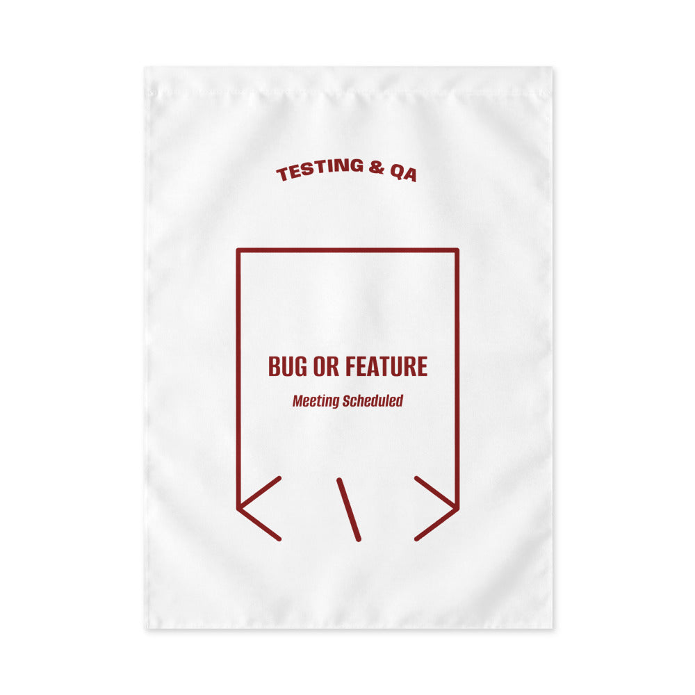 Bug Or Feature — White Maroon back mockup