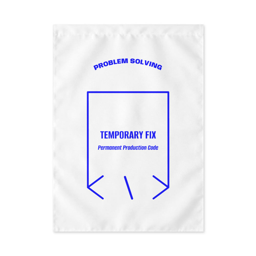 Temporary Fix — White Blue back mockup