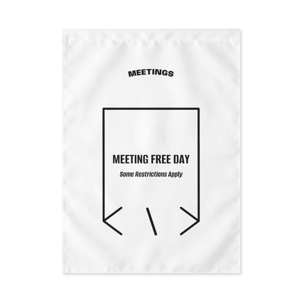 Meeting Free Day — White Black back mockup
